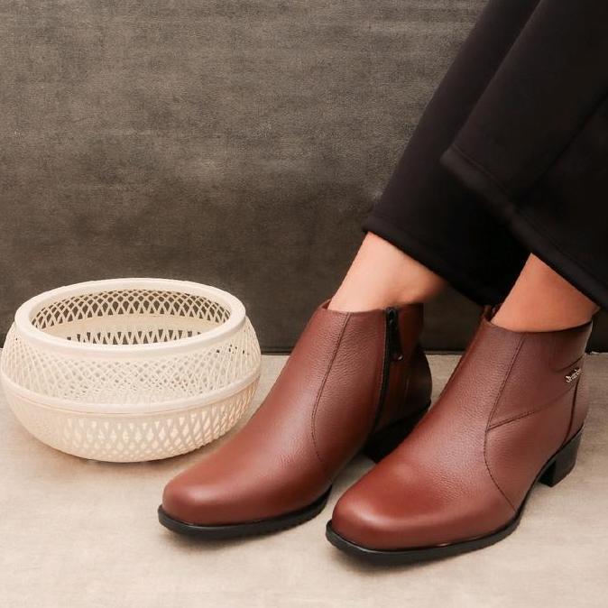 ORIGINAL SCORPION 12436 SEPATU FORMAL/CASUAL/SEMI BOOTS WANITA BAHAN KULIT KODE 1379