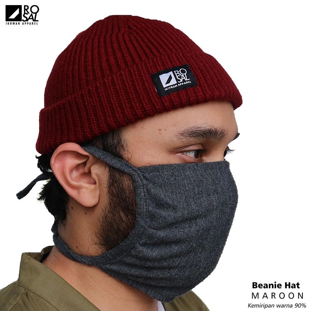 Peci Beaniehat Haji Murah Original Premium Rosal / Songkok Muslim Beanie Hat Pakistan / Peci Hitam M