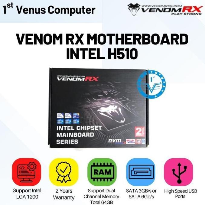 NEW Motherboard Venom Rx Intel H510 LGA1200 NVME