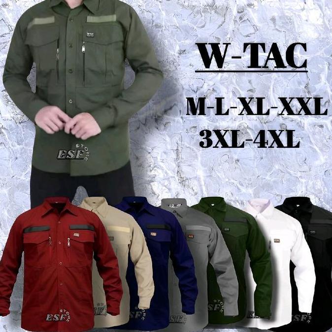 Kemeja Tactical W-Tac Premium Pria | Kemeja Taktis Tahan Air Bahan Tebal Kemeja Outdoor Atau Kemeja 