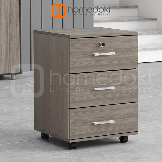 TERMURAH - Homedoki Lemari Laci Penyimpanan / Nakas Ruang Kerja / Nakas Meja Kamar Tidur / Meja Naka