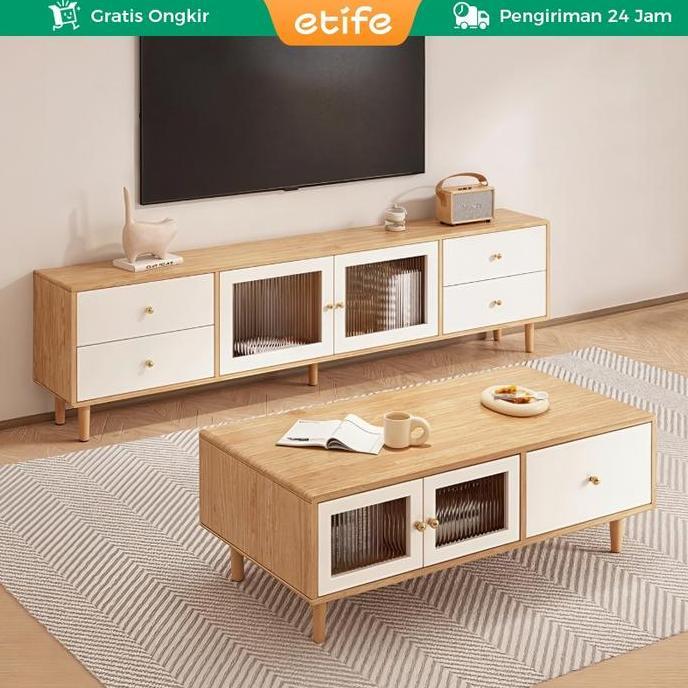PROMO DISKON - Etife Meja TV / Meja Tamu / Set furnitur ruang tamu /Meja TV Modern / Modern Kemewaha