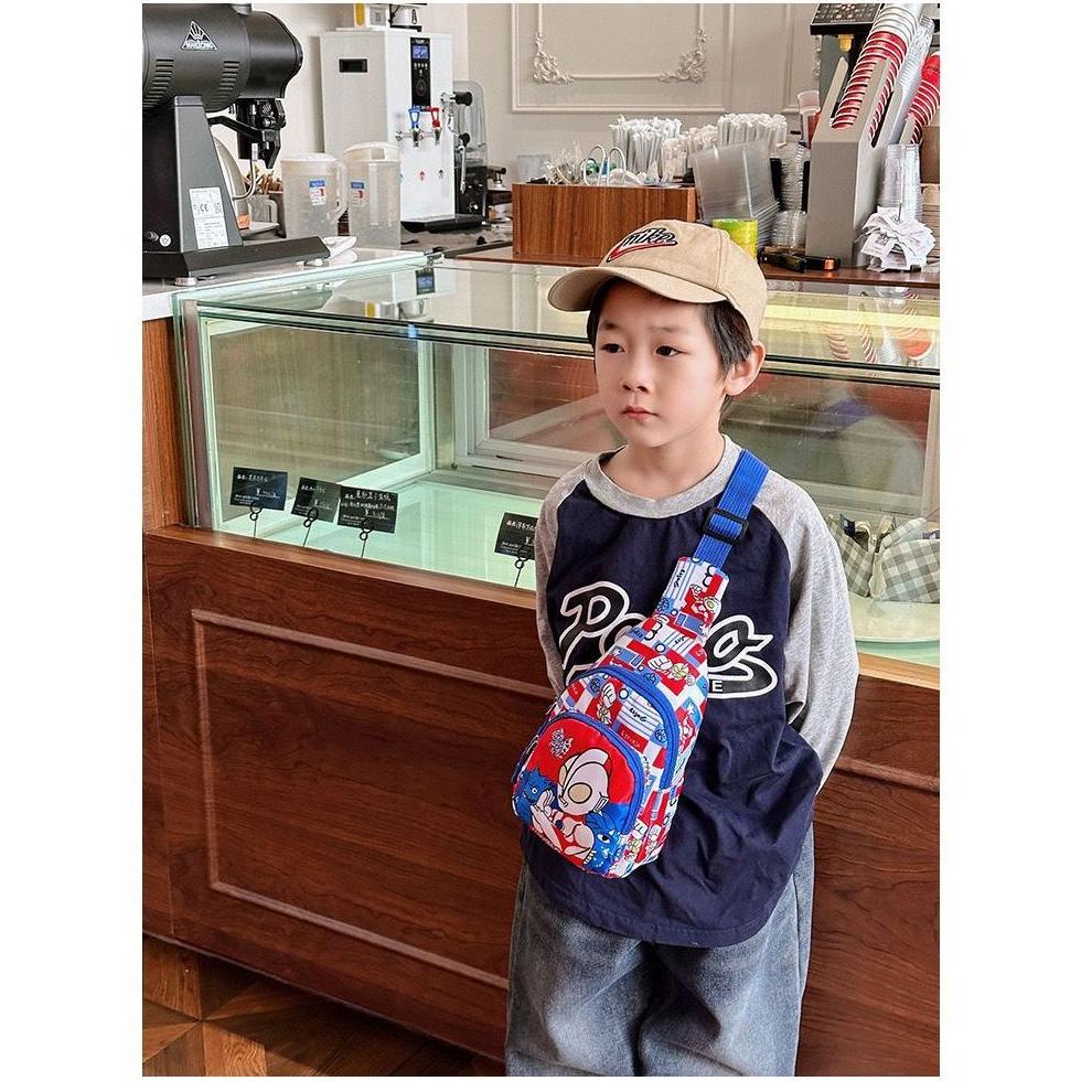 Promo !!! Batamall - Sling Bag Mini Anak Premium 2 Ruang Karakter Superhero #Ta2506 Tas Selempang Fa