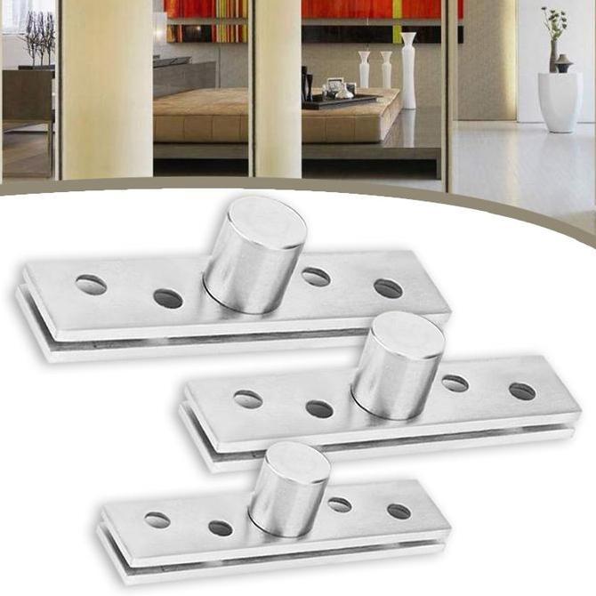 DHEALOKA Engsel Pivot Jendela Stainless Steel Engsel Putar 360 Derajat L Engsel Pivot Jendela Engsel