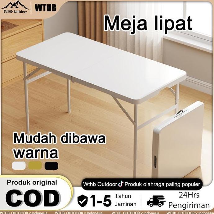 SANDMATEKNO WTHBMeja lipat portable1.2/1.5/1.8M Meja Lipat Outdoor Laptop Meja Lipat Portable Serbag