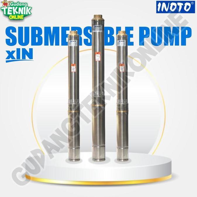 DHEALOKA Pompa Air Celub Satelit INOTO 3IN10 0.25HP 3IN20 0.33HP OUTLET 1,25" Casing 3" Submersible 