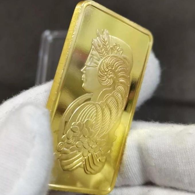 Promo Logam Mulia Replika Logam Mulia Retro Logam Mulia Mahar 999.9% Replika Persegi Design Motif Su