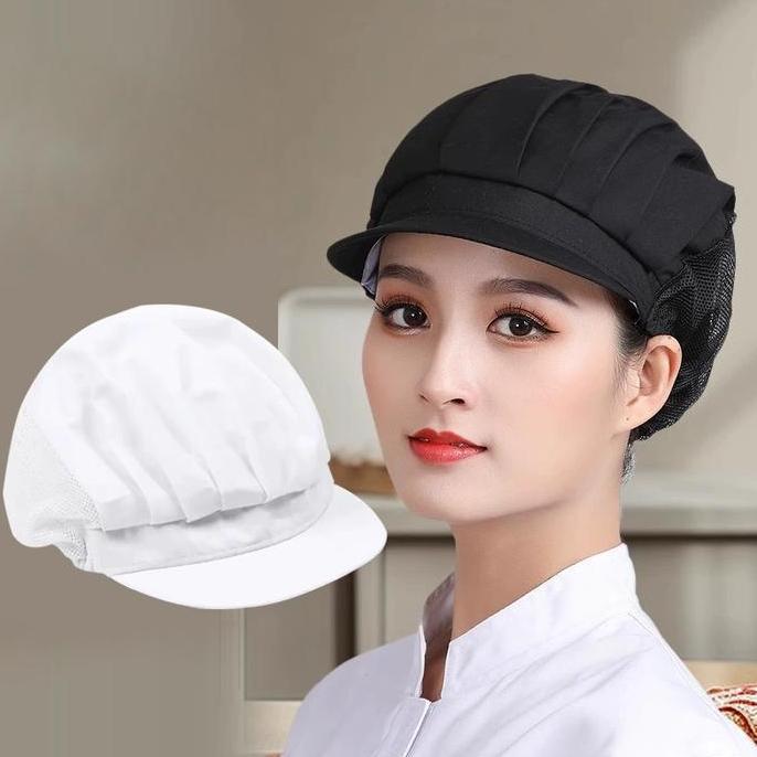 DHEALOKA Topi Masak Koki Kepala Koki Topi Asisten Koki Topi topi chef topi koki pekerja
