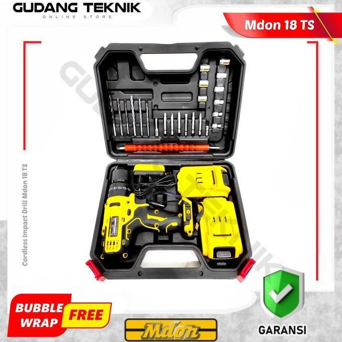 SABILULUNGAN Cordless Impact Drill Mdon 18TS - Mesin Bor Baterai Bor Beton Mdon 18V