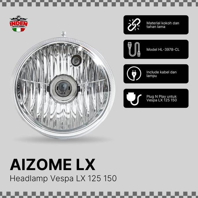 DY39 - Headlamp Lampu Depan Original Piaggio Vespa LX 125 150