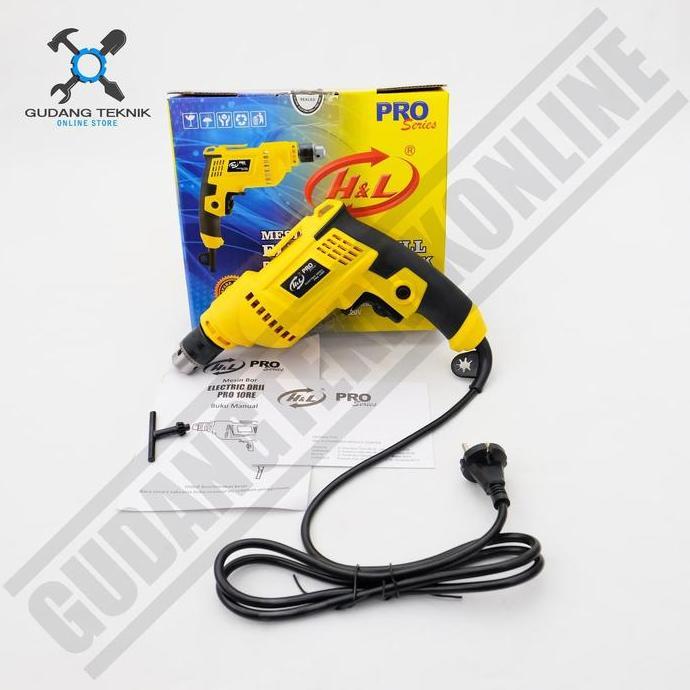 SABILULUNGAN Mesin Bor Tangan 10mm H&L Pro 10RE / Mesin Bor Listrik H&L 10 mm