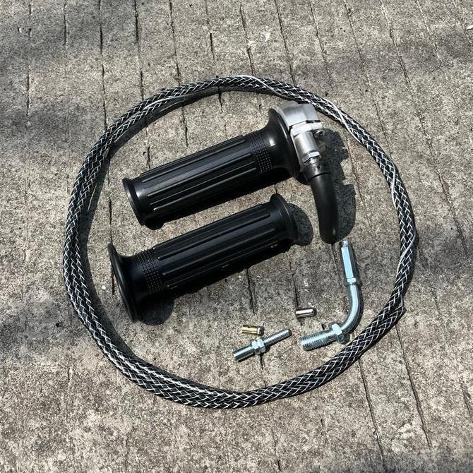 Handle Gas Motor Selongsong Gas Kontan Slonsong Gas Spontan Rm Mini Thailand + Tali Kabel Gas Serat 