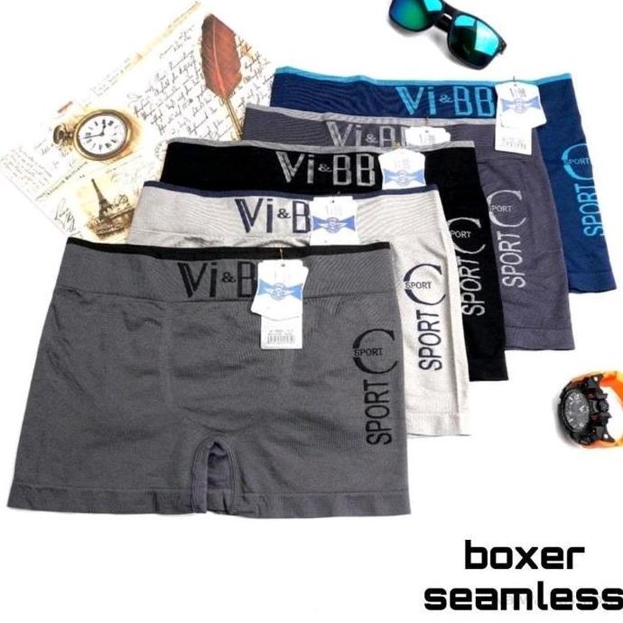 Panipani_pal - grosir 6pc- cd boxer pria Vibb seamless / celana dalam boxer vibb pria / CD boxer VIB