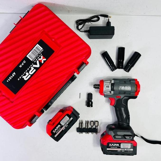 Kokok- Raja Bor Impact Wrench Apr Ap101+ 650Nm 1/2Inch Standart Pembuka Baut Roda MotorDanMobil Mata
