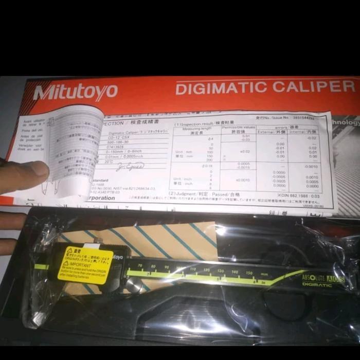 Caliper digital Mitutoyo original 0-150 atau 6" mm baru