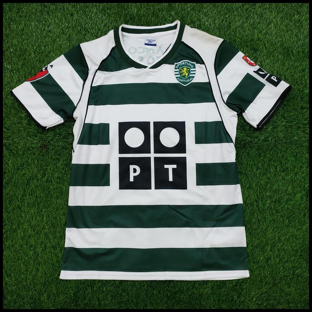 Retro Jersey Bola Vintage Sporting Lisbon Home 2002/2003 Grade Aaa High Quality