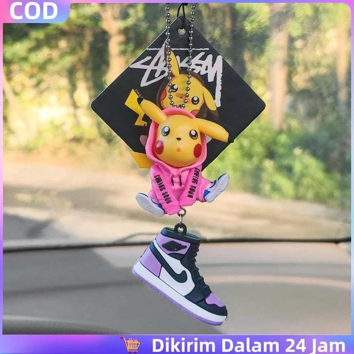 Gantungan Kaca Spion Tengah Mobil Pikachu Pikachu Boneka Boneka Pikachu Kecil Boneka Kartun Pikachu 