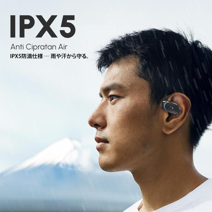 Nakamichi Op Tw005 Open Ear Clip Earphone Running Air Conduction Tws Anti Keringat