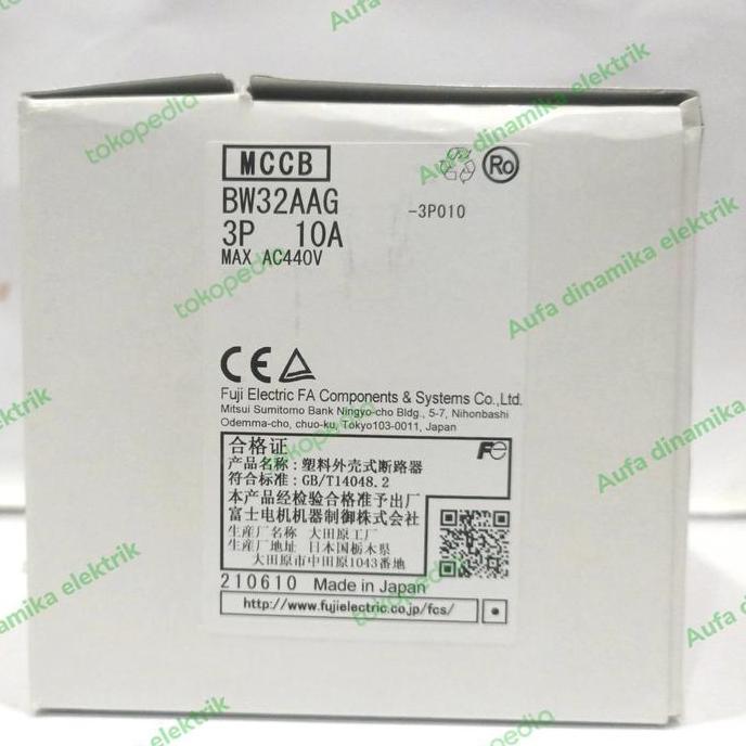 Bw32Aag 3P 10A Mccb Fuji Bw32Aag 3P 10A Restock