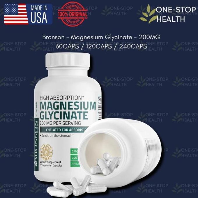 BRONSON - MAGNESIUM GLYTE 200MG - Vitamin Magnesium