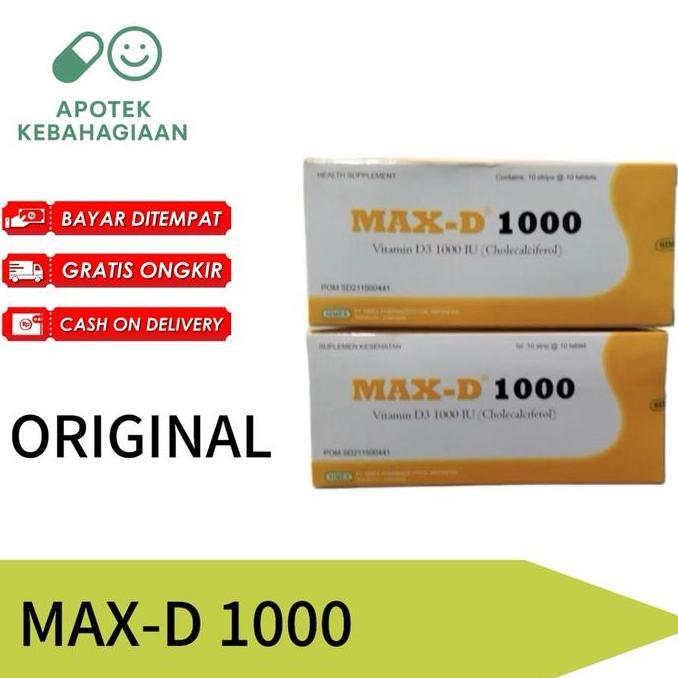 Max-D 1000 Isi 100 Vitamin D3 1000 IU