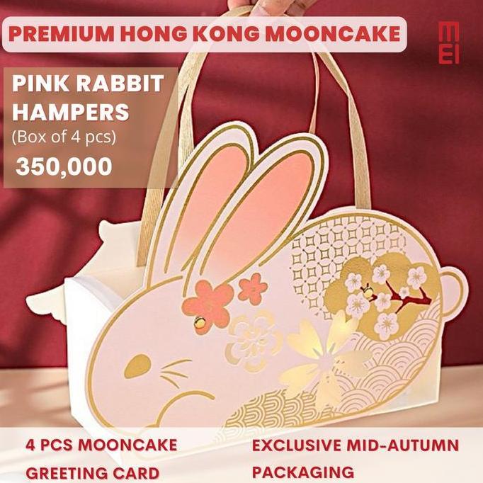 MEI Premium Hampers Mooncake Kue Bulan dengan Bahan Hongkong - Pilihan Rasa Pure White Lotus & White