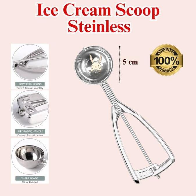 Ice Cream Scoop INOX Diameter 4,3 / 5 / 5,8 Cm - Scoop Ice Cream LJ