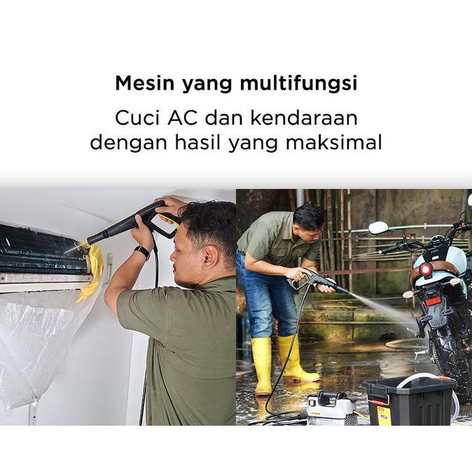 Krisbow High Pressure Cleaner Jet Cleaner 35 Bar Frhpe35 - Abu-Abu Alat Cuci Ac Alat Cuci Motor Mesi