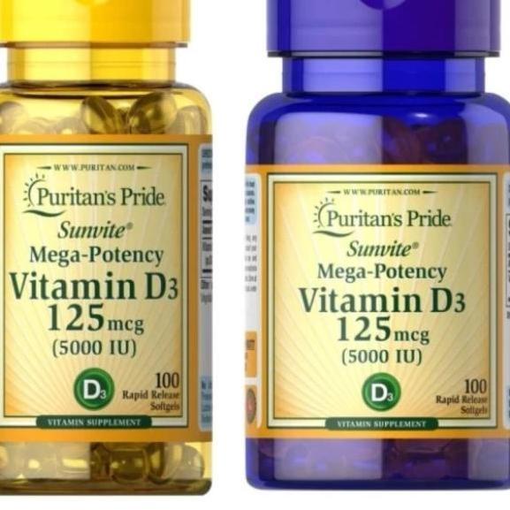 Puritan's Pride Vitamin D3 5000 IU 100 Sofgels.