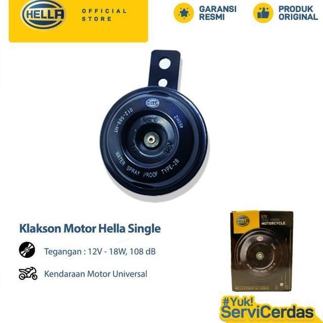 Klakson Motor Hella Motorcycle Single Horn 12V 1Db 0