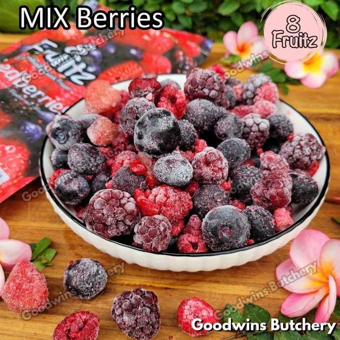 Frozen fruit IQF MIX 4 BERRIES 8Fruitz | Strawberry Blueberry Raspberry Blackberry | buah beku impor