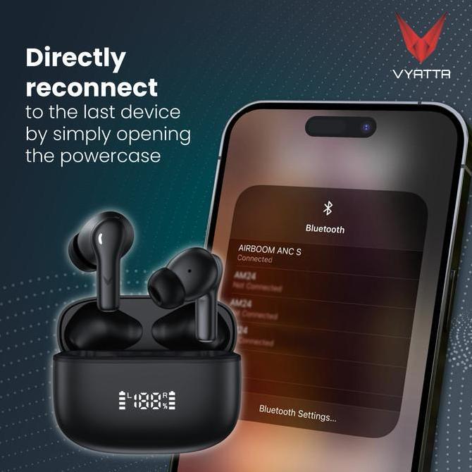 VYATTA AIRBOOM ANC S TWS BLUETOOTH HEADSET EARPHONE CUSTOM EQ