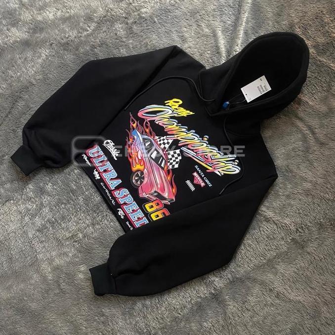 Momi- Hoodie Crop Wanita Championship  - Hoodie Wanita Lembut Halus Kain Fleece 280-300Gsm Tebal - C