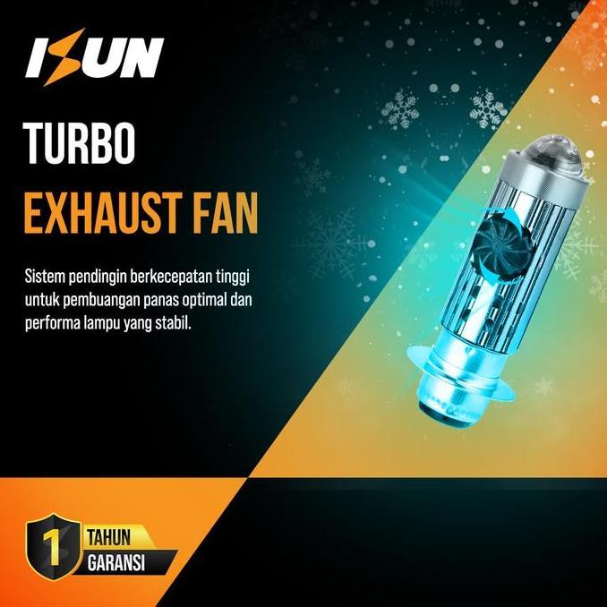Promo Isun Lampu Led Utama Motor H6 Laser Gun P15D-25 Kipas Demon Rgb 9-80V Cod
