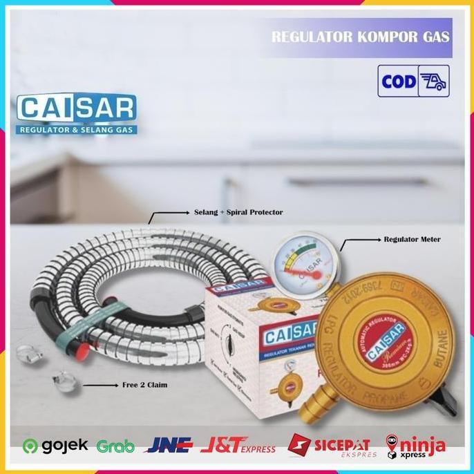 NEW - Selang Regulator Gas Caisar SNI Selang dan Regulator Kompor Gas