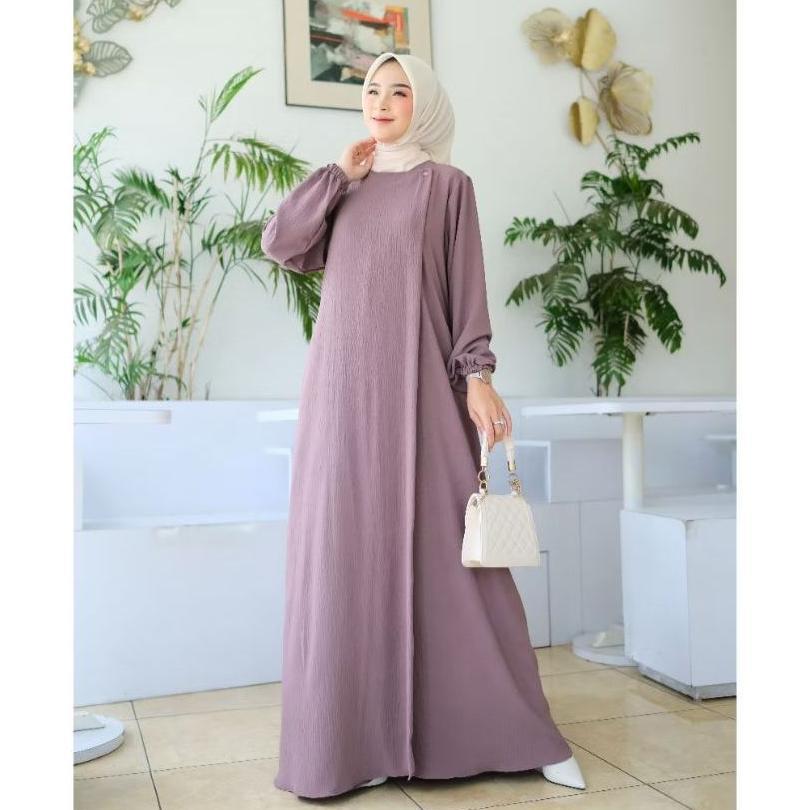 DISKON MARYAM DRESS GAMIS SIMPEL ELEGAN POLOS UKURAN JUMBO LD 140 // GAMIS JUMBO SIMPEL POLOS // GAM