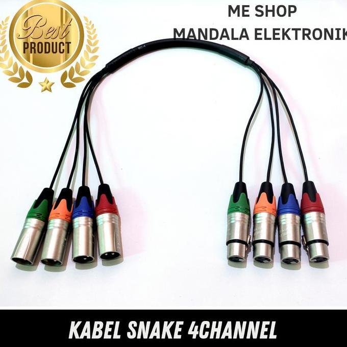 Update (1) kabel snake isi 4 komplit jack xlr male/female 20meter iwame3 dijamin