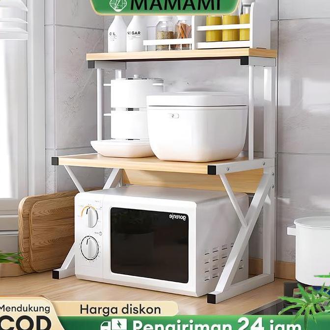 Rak microwave Rak Bumbu Dapur Portable Rak Rak Microwave Perlengkapan Multifungsi Dapur rak dan micr