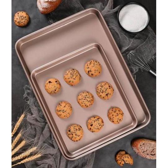 PROMO DISKON - Loyang Premium Persegi Panjang Loyang Bolu Gulung Rose Gold RENDAH