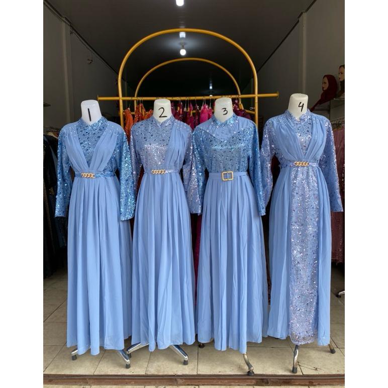 DISKON GAMIS TILE BRUKAT KHUSUS WARNA BIRU LANGIT ATAU FROZEN PART 2