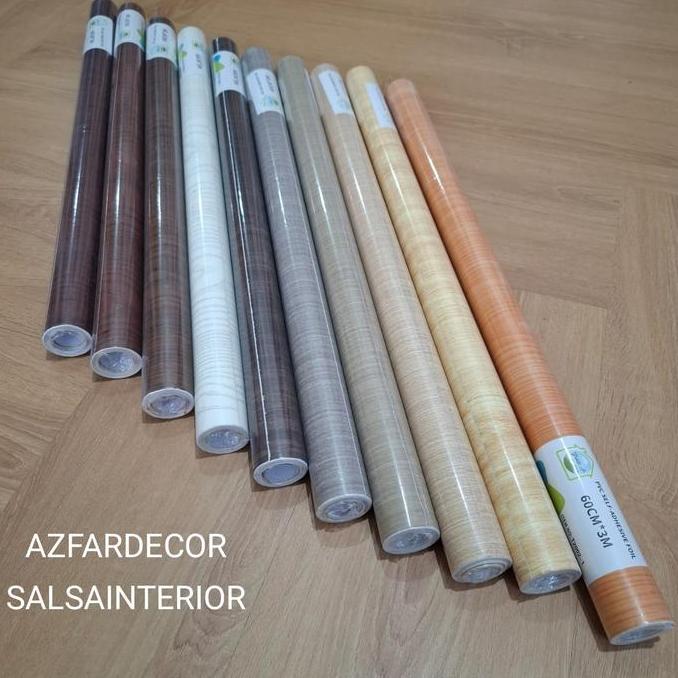 Kantowi- Stiker Kitchenset Lemari Dapur Motif Kayu Lebar 60Cm Panjang 3Meter