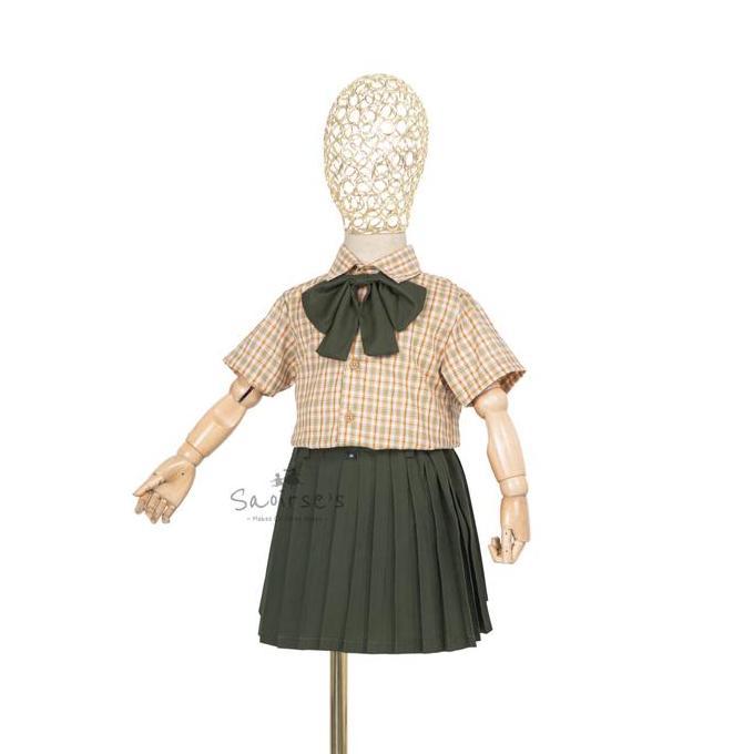 SAOIRSE'S Eunji Uniform - Setelan Seragam Sekolah Anak Perempuan Laki Laki Korean Motif Kotak PAUD/T