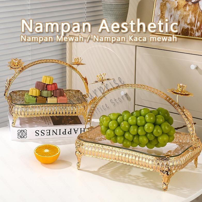 Nampan Aesthetic / Nampan Mewah / Nampan Kaca mewah