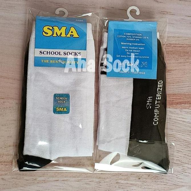 12 PASANG KAOS KAKI ANAK SEKOLAH SD SMP SMA TEBAL FASHION LABEL BIRU Fashion (TERBAIK) (TERBARU) (TE