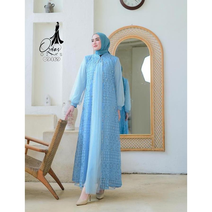 GAMIS OZIAS BROKAT FIMELA 09469 09804 09865  LD 105 120 140 I Fashion Muslimah Hijab I Gamis Kondang