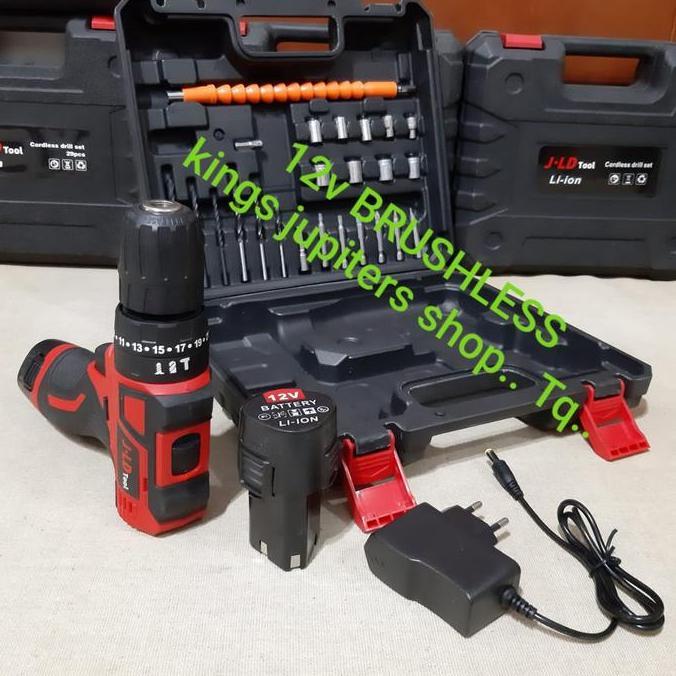 12V JLD BRUSHLESS mesin HAMMER BESI KAYU MESIN BOR CORLESS 12VOLT merk JLD 12V 10MM BESI KAYU CORDLE