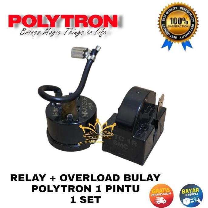 Overload Kulkas Polytron 1 Pintu + Relat Kulkas Polytron / Overload Bulat/ Relay Kulkas 1 Pintu Baru