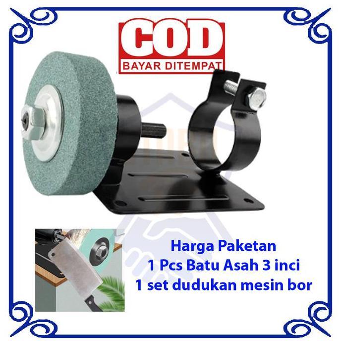 Alat Putar Dudukan Bor Poles Pengasah Gunting Parang Alat Asah