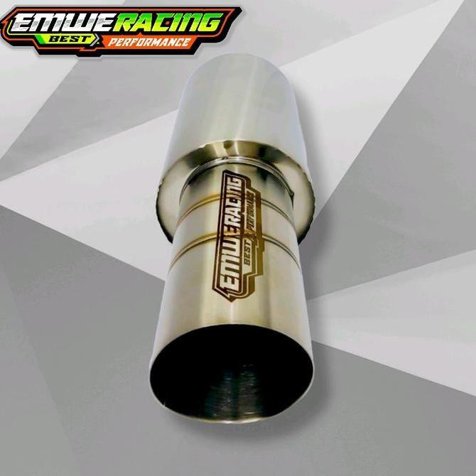 KNALPOT MOBIL EMWE RACING PLONG TITAN P FULL STENLIS NGEBAS ADEM BULET EMPUK GAHAR BASS INLET 2INC K