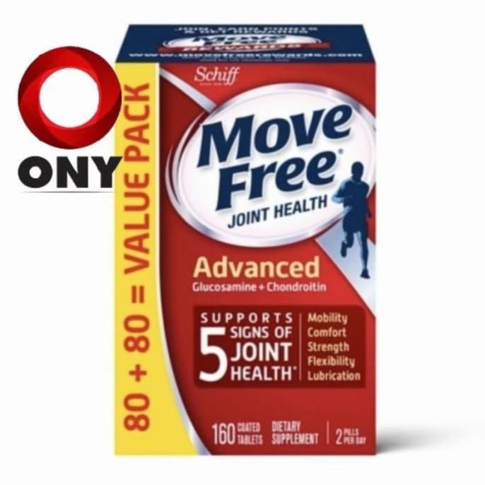 SCHIFF MOVE FREE ADVANCED JOINT HEALTH GLUCOSAMINE CHONDROITIN 160